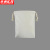 京洲实邦 棉麻帆布束口杂物包装袋 25*37cm米白色ZJ-2071