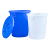 圆形大号加厚塑料大水桶储水带盖胶桶商用特大容量环卫垃圾桶 白色90L无盖 加厚