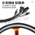 谐晟 缠绕管 PE螺旋塑料管尾纤软管保护带包线管理线器 14mm*10m/卷 黑色（X31105） 1卷