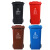 冰禹 BY-626 户外厂房垃圾桶 大号特厚挂车桶 塑料分类垃圾箱 咖啡色 湿垃圾 加厚120L  上海分类垃圾桶
