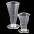 海斯迪克 HKQS-104 PP三角量杯 三角杯 刻度杯塑料量杯 刻度量杯透明杯 容量杯实验室耗材 50ML（1个）