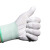 谋福 CNMF PU涂指手套涂层手套尼龙手套13针织手套/劳保手套耐磨装卸手套 1副(绿边M号)