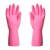 雪莲牌天然乳胶加厚款家务清洁洗碗洗衣服防水耐用乳胶手套0.5mm厚 粉色 L号
