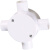臻工品 四通圆接线盒-带盖 PVC电工套管配件 白色 65*40/4/dn16 单位:个