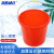 海斯迪克 HK-628 红色水桶（10个）加厚铁提手清洁塑料胶水桶