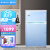 gree格力晶弘冰箱小型迷你两门冷冻冷藏功能BCD-78L/现代银/淡蓝色 格力78L冰箱