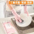 秉秀丁腈手套食品级丁晴家务手套耐用型洗碗手套 粉色半透明1包30只 M（掌宽7.3-8.5CM）