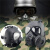 防毒面具生化头罩防护头戴式防毒面具军迷儿童全面罩面罩全面具头盔 黑色头盔+面具双滤罐