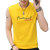 遥渠（YAO QU）背心男夏装潮流韩版无袖小衫运动健身上衣修身型篮球运动坎肩 黄色 XL