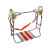 绞线滑椅通信滑板车电信施工滑车高空光缆挂线车水泥杆电 桔红色 250型6-8米杆