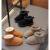 迪士尼（Disney）儿童真皮雪地靴2023冬季新款女童加绒短靴男童加厚棉靴宝宝保暖鞋 棕色 26 标准运动码