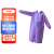 工孚 长款雨衣男女通用均码便携加厚非一次性雨衣100g 一件价 紫色 