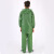军佑 PVC牛筋加厚雨衣雨裤分体套装非一次性雨衣采茶工地劳保防雨 1.5J绿色 均码 