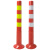 定制 HKLZ-5 PU 75cm交通 道路警示路桩高弹性软柱反光立柱防撞柱 红黄PE警示柱 警示柱