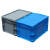 震迪平盖EU物流箱长方形塑料周转箱工具收纳箱400*297*120mmB4004