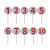 晶事达（JINGSHIDA）场地靶位数字标示牌 圆形插地靶位牌数字牌 直径30cm 高65cm