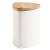 逗点熊北欧创意家用客厅北欧简约餐厅木质便携塑料牙签盒筒瓶桶罐盅 白色