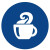 美奥帮 物品定位贴 桌面物品5S定置标签 办公规范标签5cm 1个  茶杯
