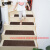安赛瑞 楼梯垫 欧式花纹防滑踏步垫 满铺台阶地垫 20.5×76.5cm 咖啡 7E00239