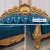 伯爵华府沙发 欧式沙发 123真皮沙发组合实木沙发客厅整装 头层牛皮小沙发 单人位(蓝色皮)