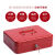 德威狮 锁具箱 金属密码箱手提钱箱铁盒带锁收银箱 单位：个 特大号密码红色