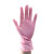 尚和手套（SHOWA）一次性丁腈手套无粉防滑麻指加厚防水耐油实验检查 粉色885/M/100只
