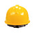 谋福  9981 一字透气款施工安全帽  领导头盔 定制收费可定制logo 黄色 一字透气款