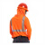安大叔 E804 反光T恤建筑交通户外吸湿排汗警示服圆领polo衫 荧光橙 XL码 1件装