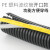 须特 塑料波纹管 黑色PE软管 线束穿线管 可开口 防水螺纹管 PE不阻燃加厚10(内径6.5mm）200m