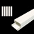 保安捷 PVC明装线槽 加厚方形走线槽 地线槽网线槽电线槽板 不带背胶 100*40mm 1米/根 5根装