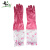 大杨600A保暖手套 粉色 2双 束口花袖加长加绒防水手套