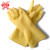 威蝶工业橡胶手套强力加厚牛筋耐酸碱耐磨耐用防滑防水洗衣洗碗居家清洁手套 黄色 S 5付装