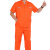 中神盾 SWS-CDS-201 工作服套装男全棉薄款夏季短袖工装 耐磨透气纯棉劳保服 橘红色 4XL/190 (500套起订）