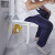 家文化（JIAWENHUA）安全浴室折叠座椅卫生间墙椅老年人带腿洗澡折叠椅淋浴壁凳换鞋凳 带腿支撑可折叠白色 铝合金