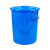 京采无忧 60L桶带盖蓝色可装116斤水 塑料桶 圆形加厚水桶储水装米面腌菜酿酒发酵桶