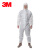 3M 4515白色带帽连体防护服定做 防尘化学农药喷漆实验室工业清理清洁防护服-L码
