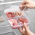 温庭塑料盒分格日式备菜四分格保鲜盒冰箱蒜肉丝片冷冻食品级收纳盒 大号