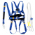 国标全身高空作业五点式安全带电工腰带高空安全绳双钩保险带套装 缓冲双大钩   一体围杆