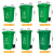 斯威诺 N-3800 120L大号分类环卫垃圾桶 商用户外带盖垃圾箱 红色有害垃圾 普通款