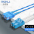 创优捷 光纤跳线 铠装 双纤 LC/UPC-SC/UPC-单模-G.652D-3mm-500M-LSZH-蓝色