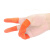 伏兴 乳胶手指套 一次性橡胶防护指套 橘色麻点-29大号 100只装x10包