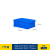 物流周转箱长方形加厚带盖特大号养龟缸储物收纳盒塑料筐框子胶箱 蓝色(无盖)全新PE熟胶 400-160箱(7号箱)