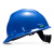 梅思安/MSA V-Gard标准型PE V型安全帽工地建筑工程防砸防冲击头盔 超爱戴帽衬带下颚带 可定制 蓝色