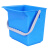 CT施达 TM-CTA 125B 长方形小型储水桶 加厚耐用清洁水桶 带提手小号收纳储物桶 6L蓝色