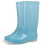 高筒雨靴女式时尚加绒棉套防滑耐磨防水PVC水鞋成人透明雨鞋B 糖果粉 36