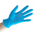 一次性蓝色高弹100%纯丁腈手套pvc无粉防护100只烘焙美容定制 丁腈蓝色无粉 S码-8.5CM