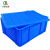 齐鲁安然 周转箱 零件盒 物料盒收纳盒整理箱配件箱塑料盒胶框五金工具盒长方形盒子 蓝色带盖 A6#