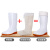 润宏工品 橡胶大码白色雨靴防滑卫生靴防油加绒加棉保暖 高筒加厚款（5双备注尺码） 件 