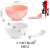 陶瓷碗玉冰花瓷高脚碗情侣碗筷套装2人小碗陶瓷碗家用创意网红碗吃饭 4.75英寸直口碗(橘色白色)