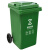 兰诗 XFS100A 大垃圾桶带盖户外垃圾桶100L绿色厨余垃圾 物业商用分类桶新国标款